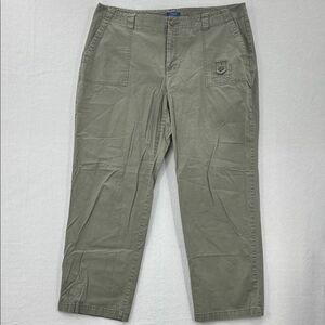 3For$20 Dockers Woman  Sage Cargo Pants size 20W